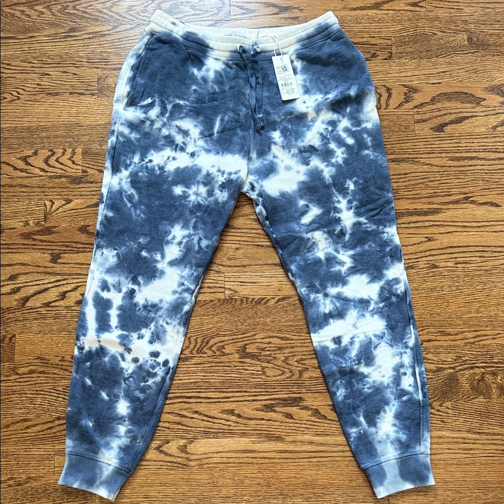 RicherPoorer Blue and White Tie-Dye Joggers